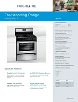 Frigidaire FFGF3047LS Specification Guide