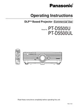 Panasonic PT-D5500UL Manuel D’Utilisation