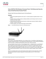 Cisco Cisco WAP4410N Wireless-N Access Point - PoE Advanced Security Hoja De Datos