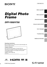 Sony s-frame dpf-v700 Manual Do Utilizador