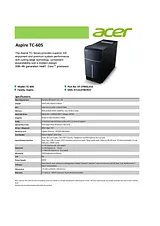 Acer TC-605 DT.STKEQ.013 Leaflet