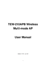 Trendnet TEW-210APB Manuel D’Utilisation