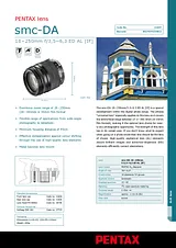 Pentax smc DA 18-250mm f/3.5-6.3 21697 Leaflet