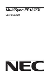 NEC FP1375X Manuale Utente