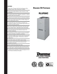 Ducane (HVAC) RLUF80C 사용자 설명서