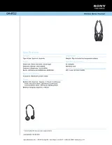 Sony DR-BT22 Specification Guide