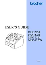 Brother FAX-2820 사용자 가이드