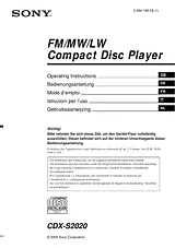 Sony CDX-S2020 Manual Do Utilizador