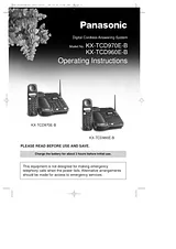 Panasonic kx-tcd970 User Manual