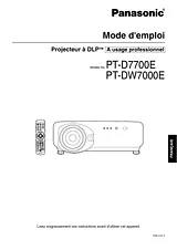Panasonic PT-DW7000E Manuale Istruttivo