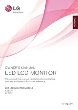 LG E2770V-BF Инструкции Пользователя