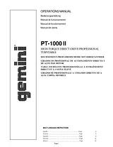 Gemini PT-1000 II Benutzerhandbuch
