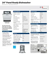 Bosch SHV68TL3UC Specification Sheet