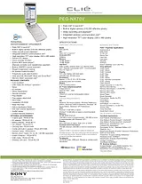Sony PEG-NX70V Guia De Especificaciones