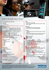Nokia X6 02S730 데이터 시트