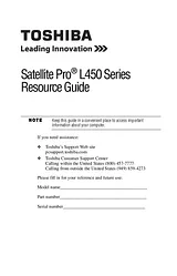 Toshiba l450-sp2918 Reference Guide