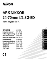 Nikon AF-S Nikkor 24-70 mm f/ 2.8 G ED Lens Servicehandbuch