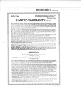 Sony HWS-BTA2W Warranty Information