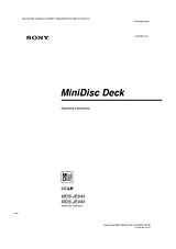 Sony MDS-JE440 Manuale