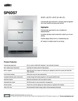 Summit Commercial Stainless Steel 3-Drawer Refrigerator Fiche Technique