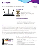 Netgear R6400 – AC1750 Smart WiFi Router—802.11ac Dual Band Gigabit 数据表