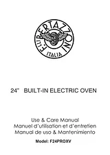 Bertazzoni 24 Single Oven XV Manual De Propietario