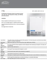 Summit 5.3 cf Undercounter Refrigerator-Freezer with Lock Specification Sheet