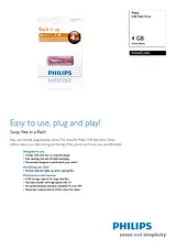 Philips USB Flash Drive FM04FD35B FM04FD35B/00 Dépliant