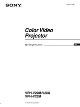 Sony VPH-V20U Справочник Пользователя