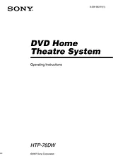 Sony htp-78dw User Manual