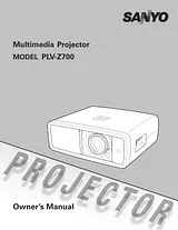 Sanyo PLV-Z700 User Manual