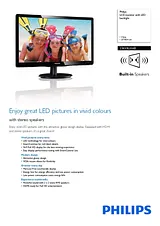 Philips LCD monitor with LED backlight 236V4LHAB 236V4LHAB/00 プリント