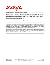Avaya C420 User Manual