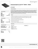 Kensington Universal Case for 9 and 10” Tablets — Black K97328WW 产品宣传页
