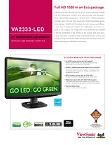 Viewsonic VA2333-LED Guia De Especificação