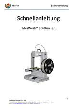 Weistek WT IdeaWerk 3D printer WT150 Data Sheet
