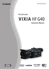 Canon VIXIA HF G40 Инструкции Пользователя