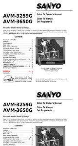 Sanyo avm-3259g Manuel D’Utilisation