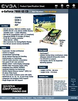 EVGA e-GeForce 7800GS 256-A8-N506-AX Dépliant