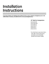 GE GCG1500RBB Installation Instruction