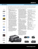 Sony HDR-XR200V Specification Guide