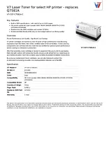 V7 Laser Toner for select HP printer - replaces Q7581A V7-C07-C7581A-C Fiche De Données