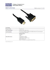 Cables Direct 5m HDMI-DVI-D CDLDV-305 Prospecto