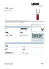 Phoenix Contact U terminal 0.5 mm² 1.5 mm² M3 Partially insulated Red 3240032 100 pc(s) 3240032 데이터 시트