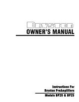 Bryston BP25 User Manual