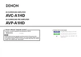 Denon AVC-A1HD Manuel D’Utilisation