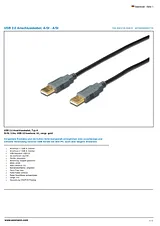 ASSMANN Electronic USB 2.0, USB A - USB A, 3 m DK-300118-030-D Fascicule