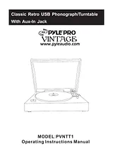 PYLE Audio PVNTT1 Справочник Пользователя