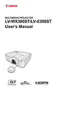 Canon LV-WX300ST Manual
