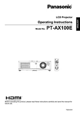 Panasonic PT-AX100E 用户手册
